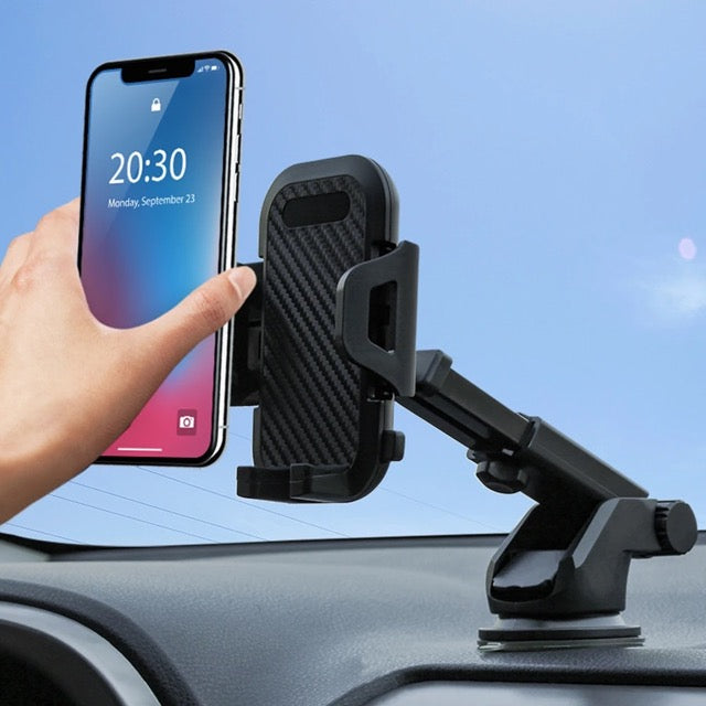 Soporte para móvil con ventosa para el coche + accesorio para la rejilla de ventilación gratis